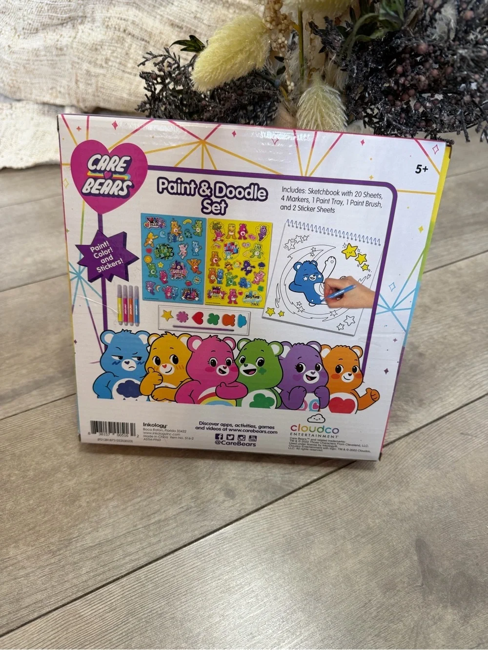 New Care Bears Paint & Doodle Sketchbook, Paint, Markers Stickers Kids Craft Set